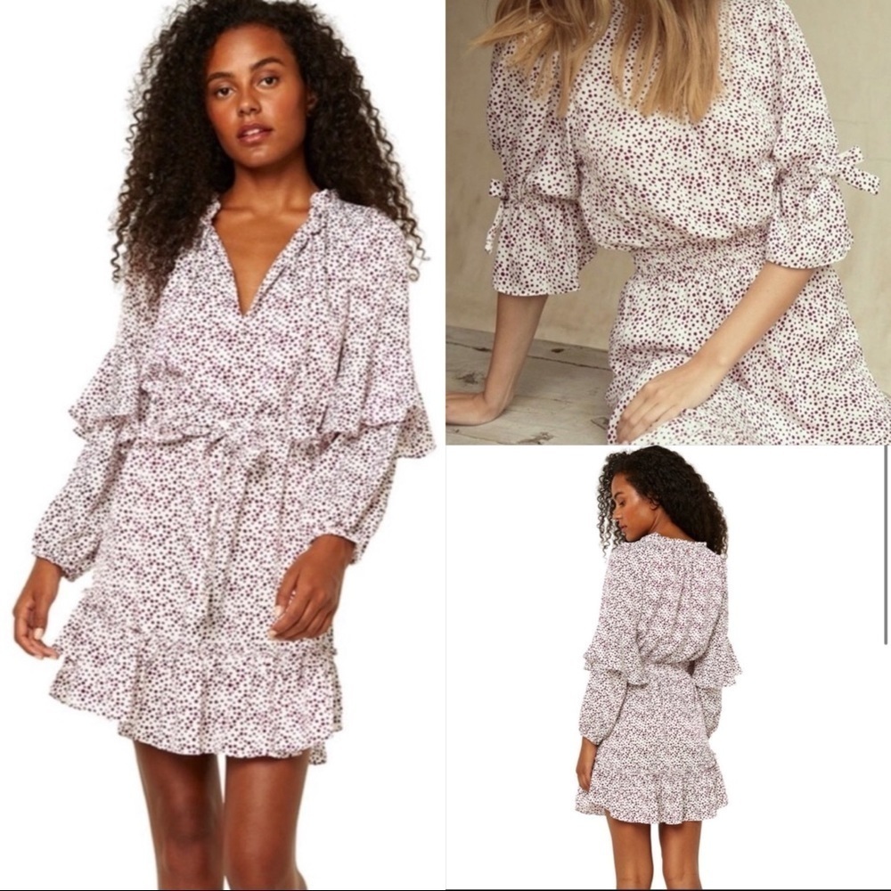 NWT MISA Los Angeles White Polka Dots Nehda Dress